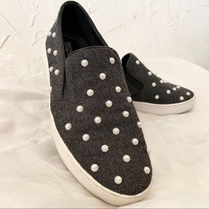 MICHAEL KORS Keaton Embellished Slip On Sneakers